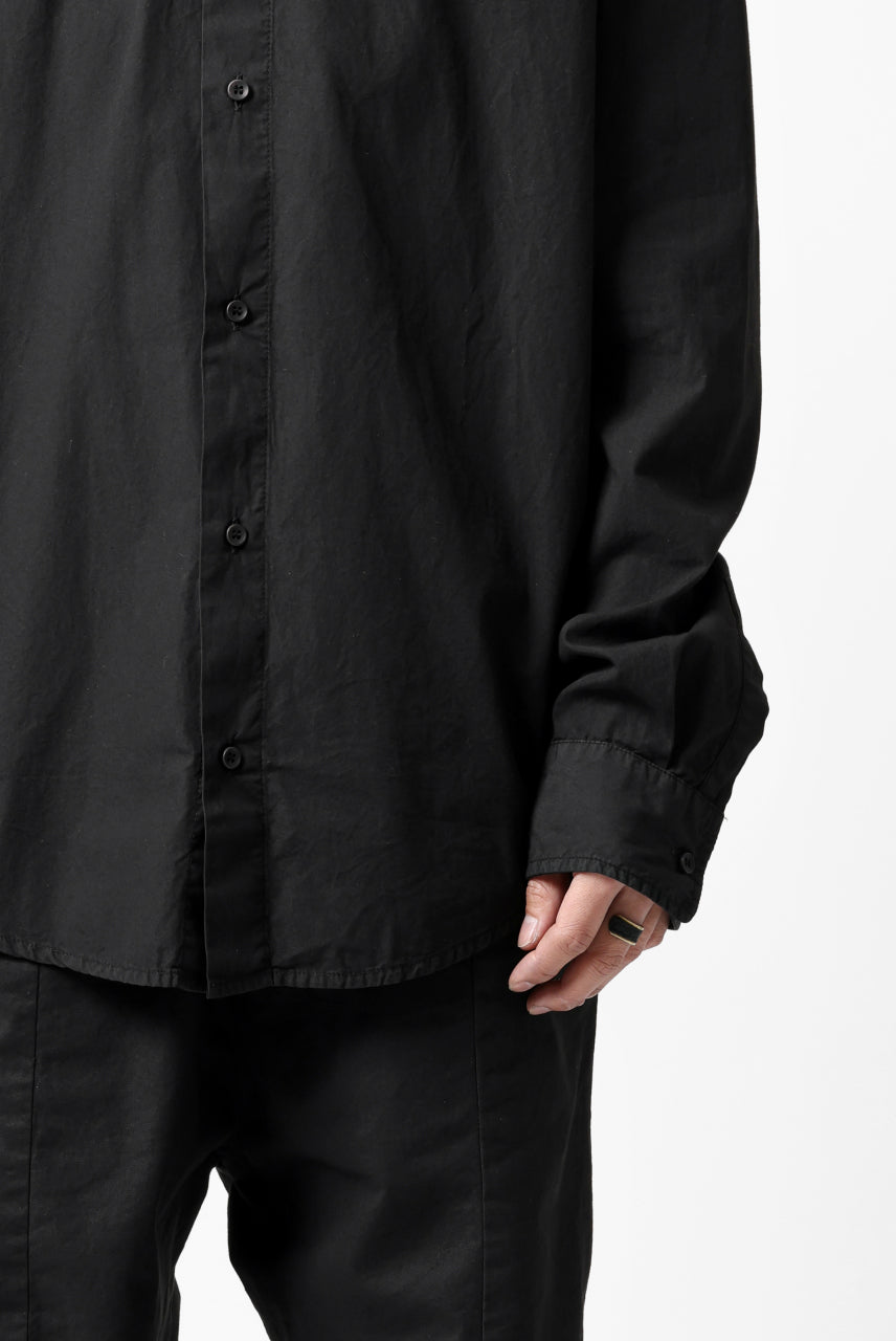 Load image into Gallery viewer, daub LONG SLEEVE SHIRT / DYED COTTON BROAD (BLACK)