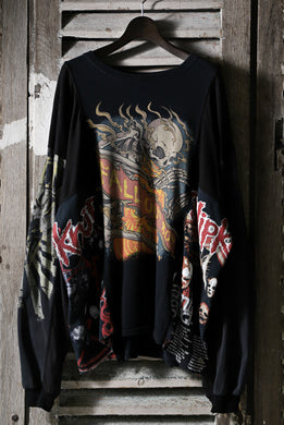 CHANGES VINTAGE REMAKE MULTI PANEL BAND L/S TEE (BLACK #A)