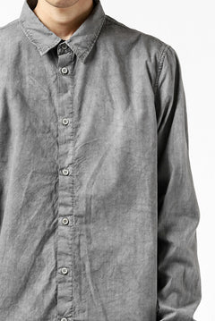 Load image into Gallery viewer, daub PLAIN COLLAR SHIRT / COLD DYED ORGANIC COTTON (GREY)