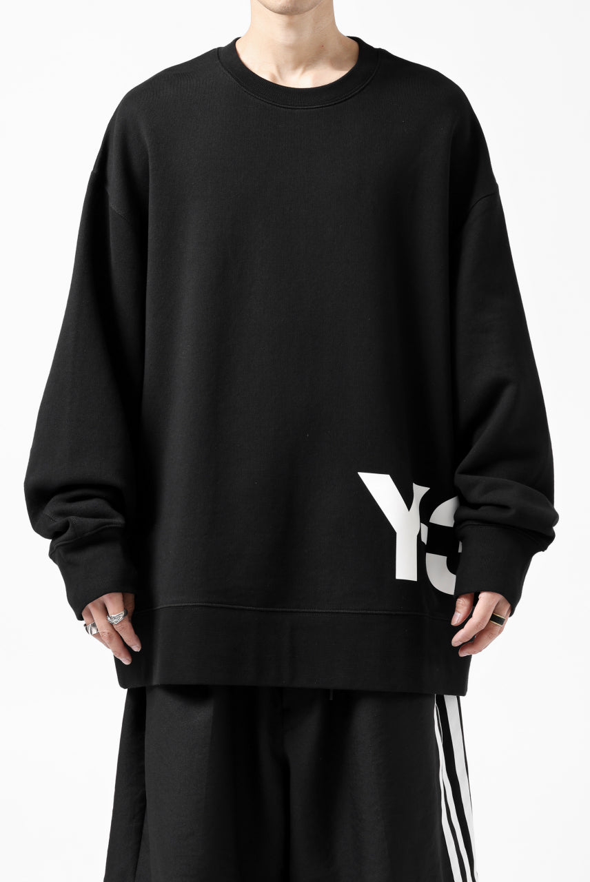 Y-3 Yohji Yamamoto BIG LOGO SWEAT TOP / FRENCH TERRY (BLACK)の商品