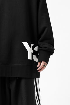 画像をギャラリービューアに読み込む, Y-3 Yohji Yamamoto BIG LOGO SWEAT TOP / FRENCH TERRY (BLACK)