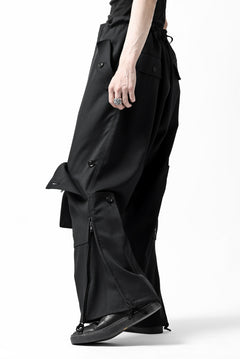 画像をギャラリービューアに読み込む, Y&#39;s BANG ON! No.189 GABARDINE PATCH WORK PANTS (BLACK)