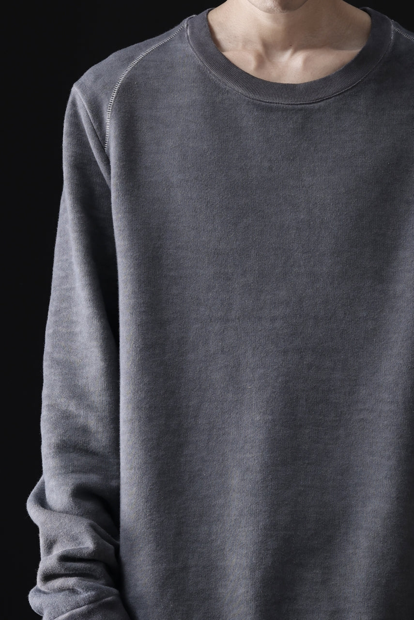 daub DYEING SWEAT PULLOVER / BRUSHED BACK TERRY FLEECE (GREY)