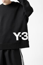 Load image into Gallery viewer, Y-3 Yohji Yamamoto BIG LOGO SWEAT TOP / FRENCH TERRY (BLACK)