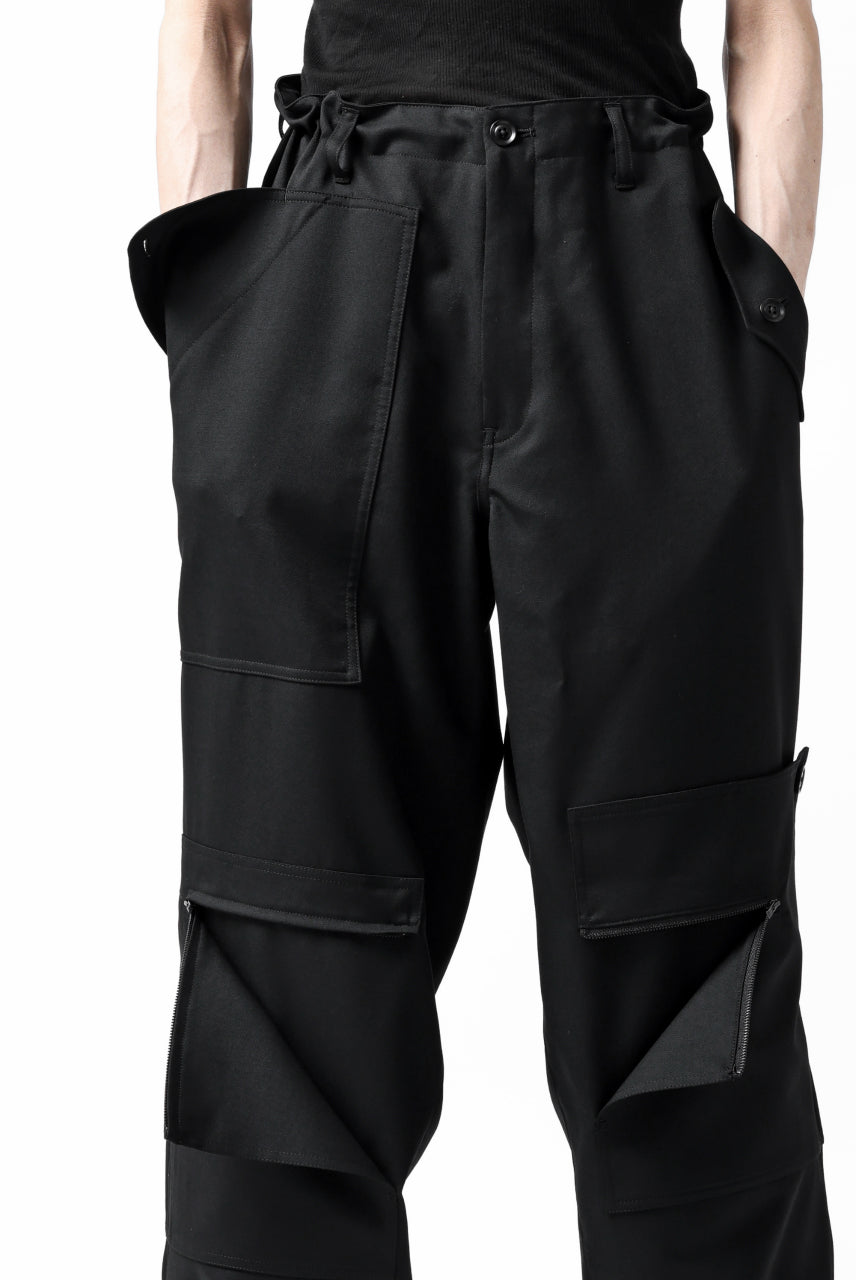 Load image into Gallery viewer, Y&#39;s BANG ON! No.170 GABARDINE PATCH WORK PANTS (BLACK)