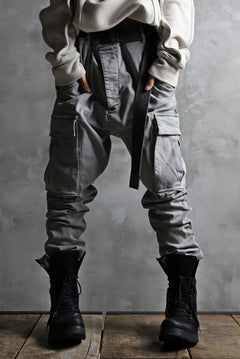 画像をギャラリービューアに読み込む, 11 BY BORIS BIDJAN SABERI CARGO POCKET PANT / STRETCH DENIM &quot;P21B-F-1481&quot; (ICE GREY)