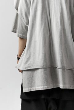 Load image into Gallery viewer, A.F ARTEFACT &quot;NO FACE&quot; ICE DYEING LAYERED OVER SIZE TOPS (GREY)