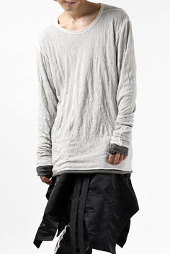 画像をギャラリービューアに読み込む, A.F ARTEFACT DOUBLE LAYERED LONG SLEEVE TOPS (IVORY×GREY)