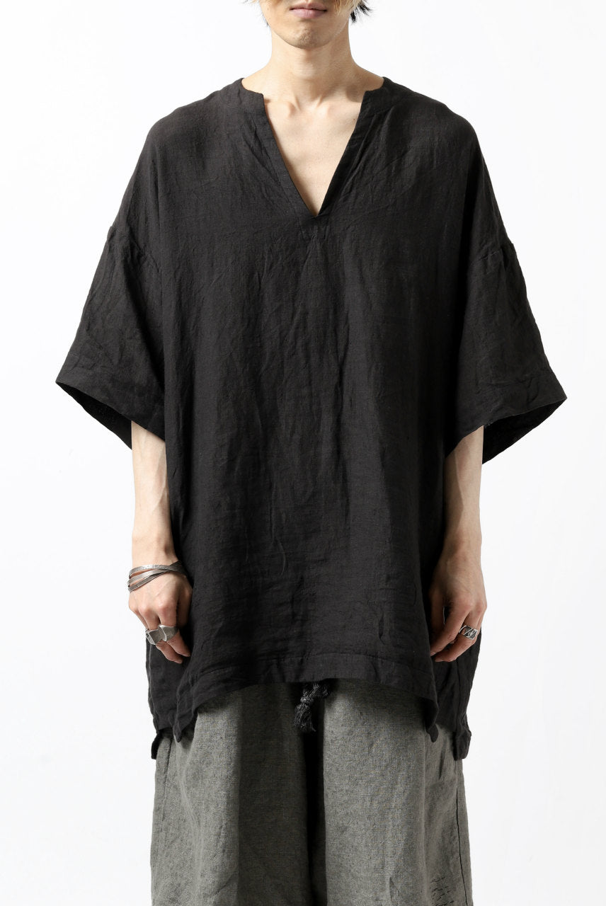 _vital minimal tunica tops / linen (BLACK)