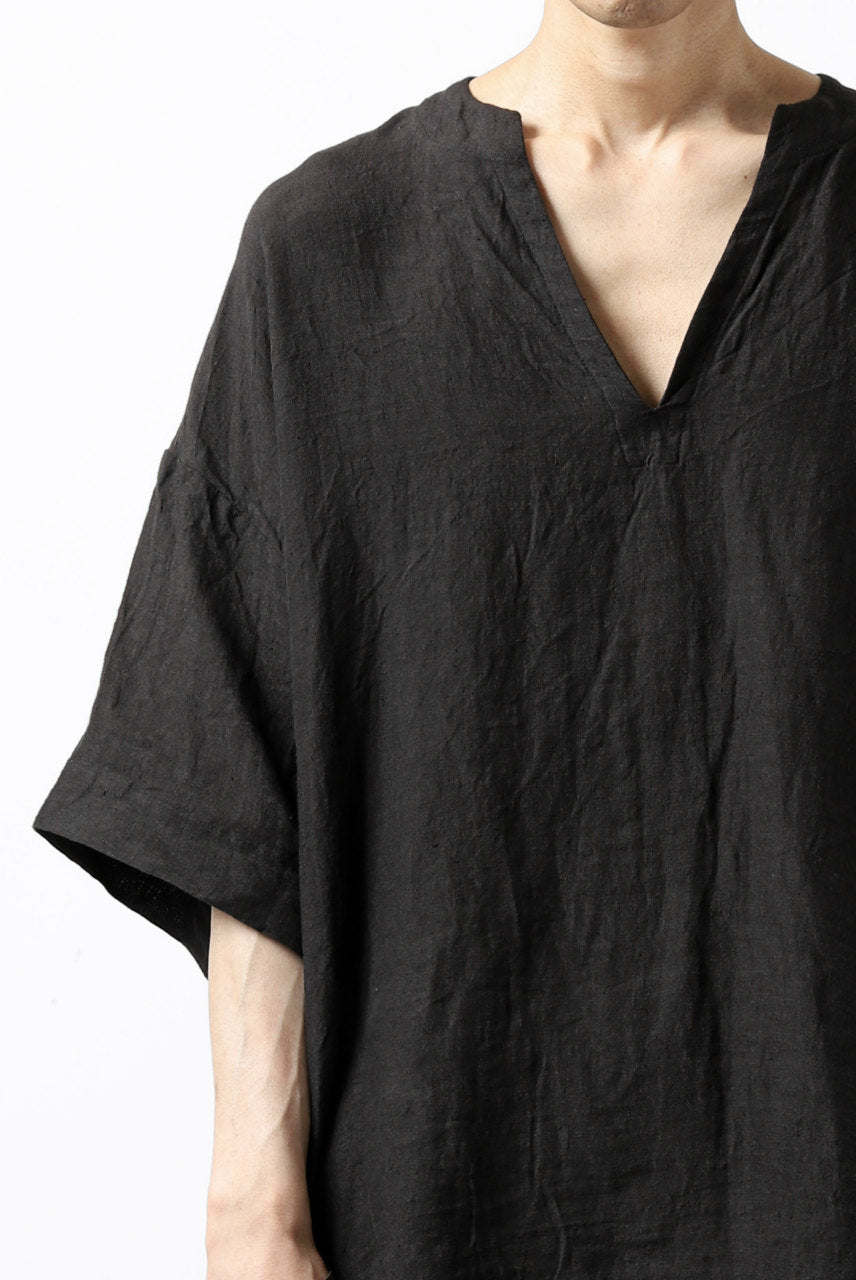 _vital minimal tunica tops / linen (BLACK)