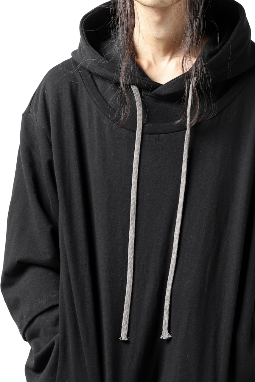 A.F ARTEFACT "Trunk-Show" BEHIND DOCKING LAYERED TEE HOODIE (BLACK)