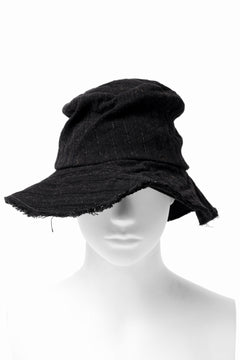 Load image into Gallery viewer, forme d&#39;expression Skewes Fedora-Raw Edge Hat (Black)