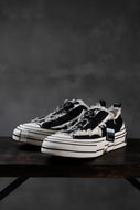 YOHJI YAMAMOTO × XVESSEL SNEAKERS LOW (BLACK×WHITE)