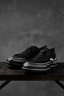 YOHJI YAMAMOTO × XVESSEL SNEAKERS LOW (BLACK×BLACK)
