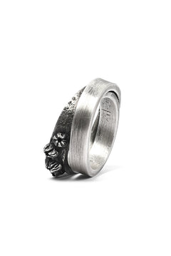 画像をギャラリービューアに読み込む, Holzpuppe Barnacle Double Banded Silver Ring (HR-1224)