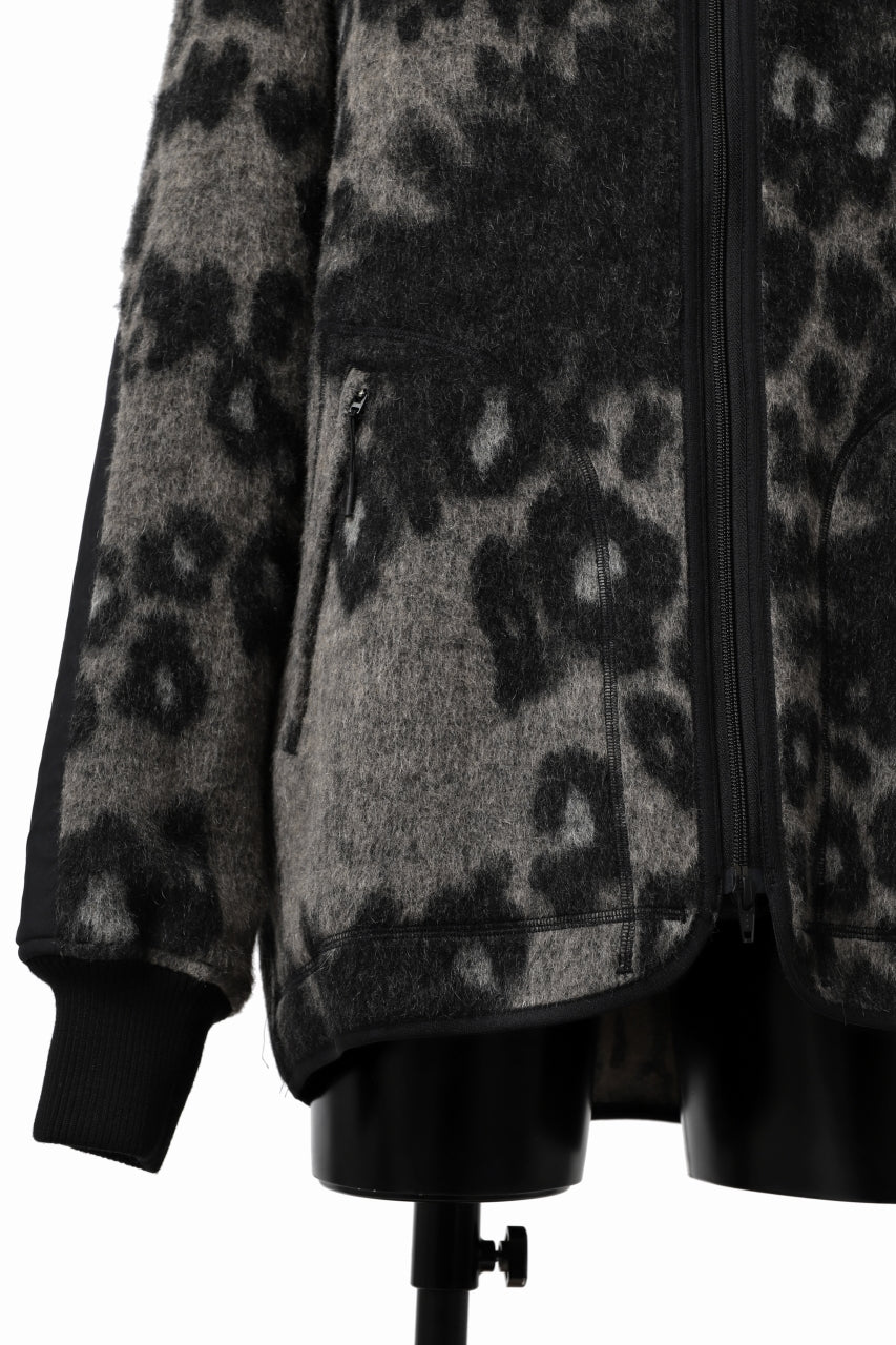 Y-3 Yohji Yamamoto LEOPARD TRACK JACKET / MIX WOOL MOHAIR (MULTI)