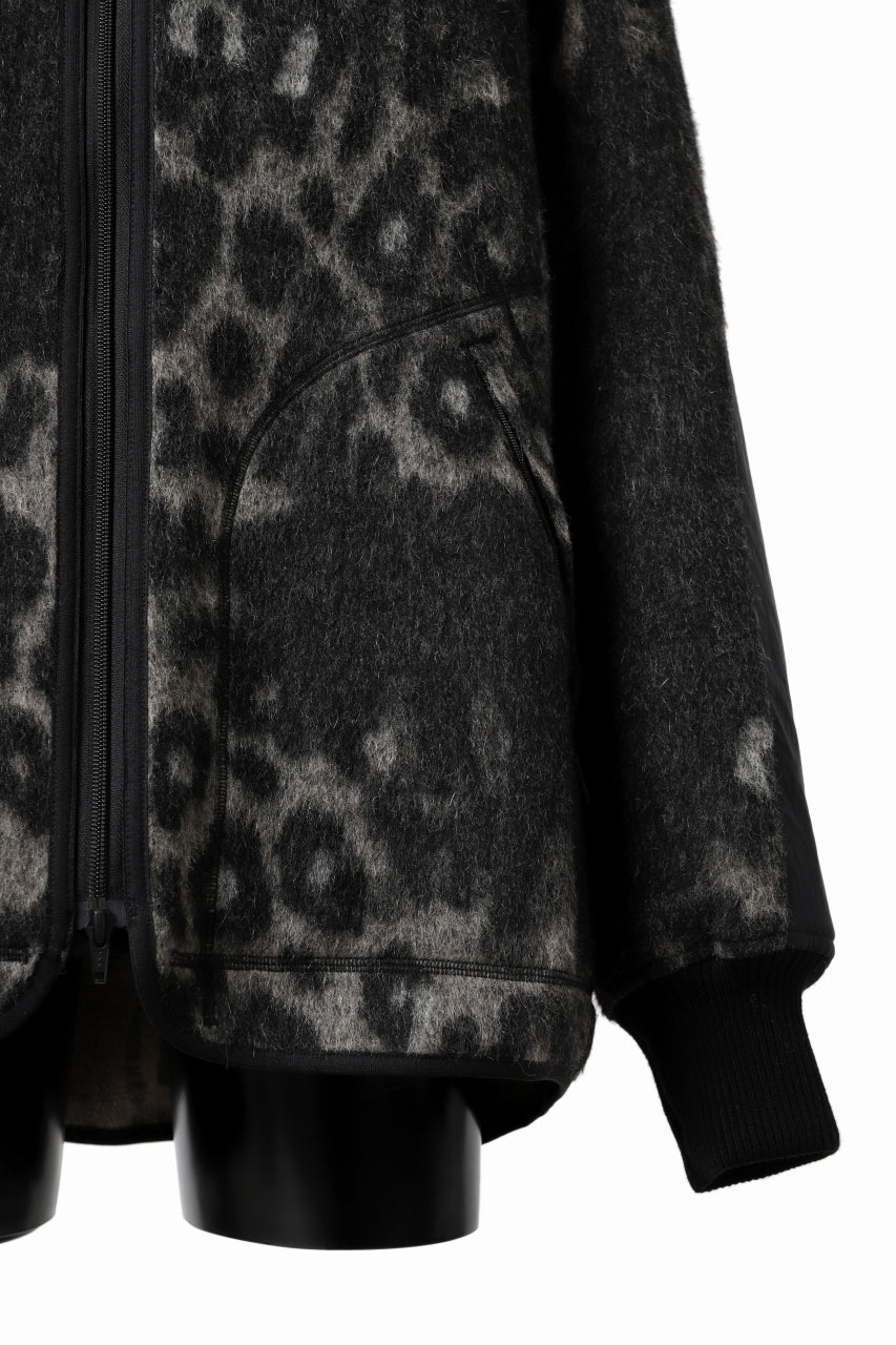 Y-3 Yohji Yamamoto LEOPARD TRACK JACKET / MIX WOOL MOHAIR (MULTI)