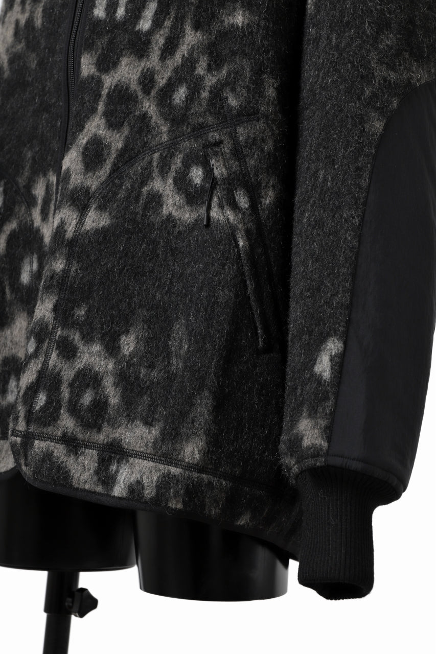 Y-3 Yohji Yamamoto LEOPARD TRACK JACKET / MIX WOOL MOHAIR (MULTI)