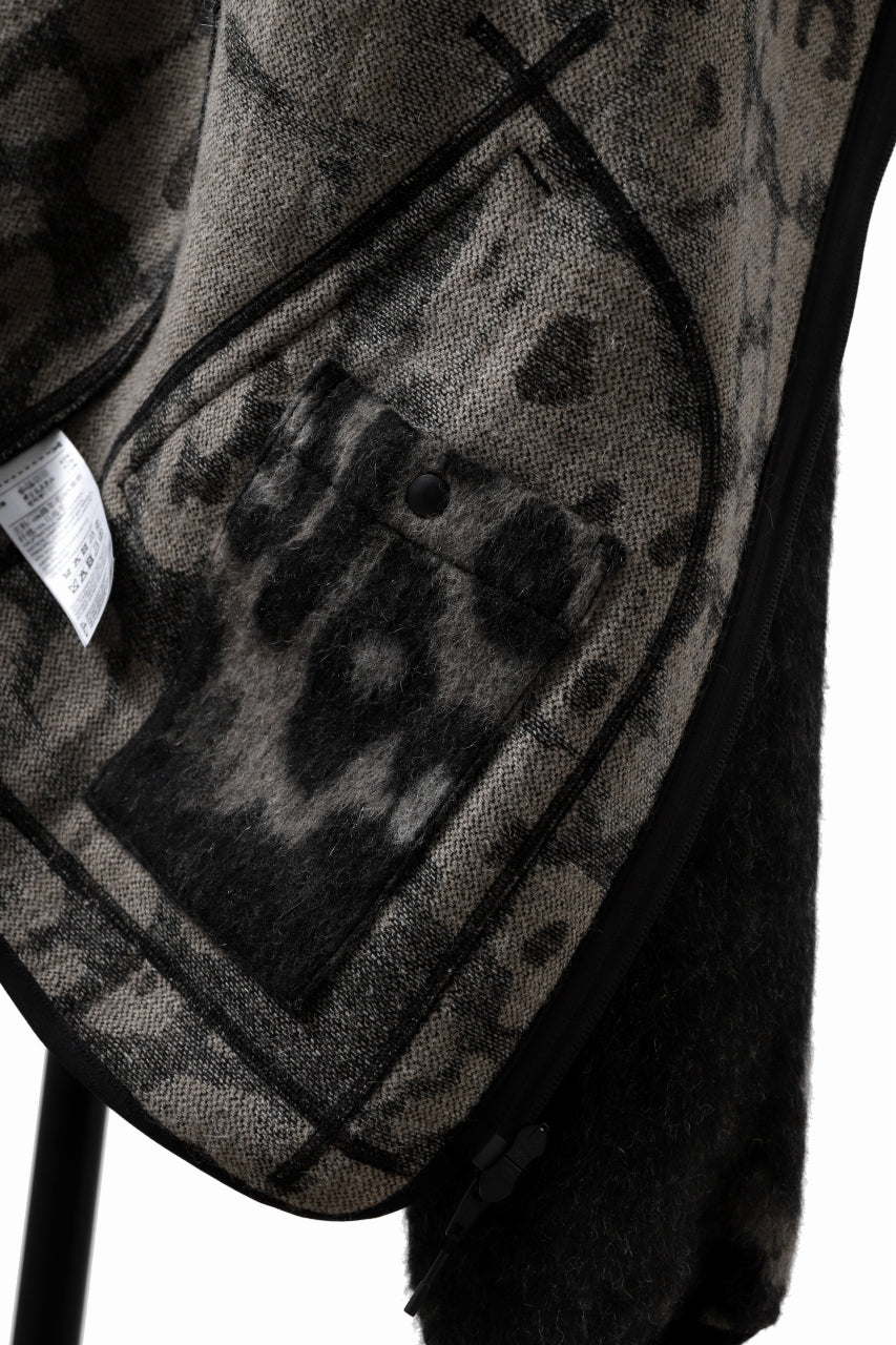 Y-3 Yohji Yamamoto LEOPARD TRACK JACKET / MIX WOOL MOHAIR (MULTI)