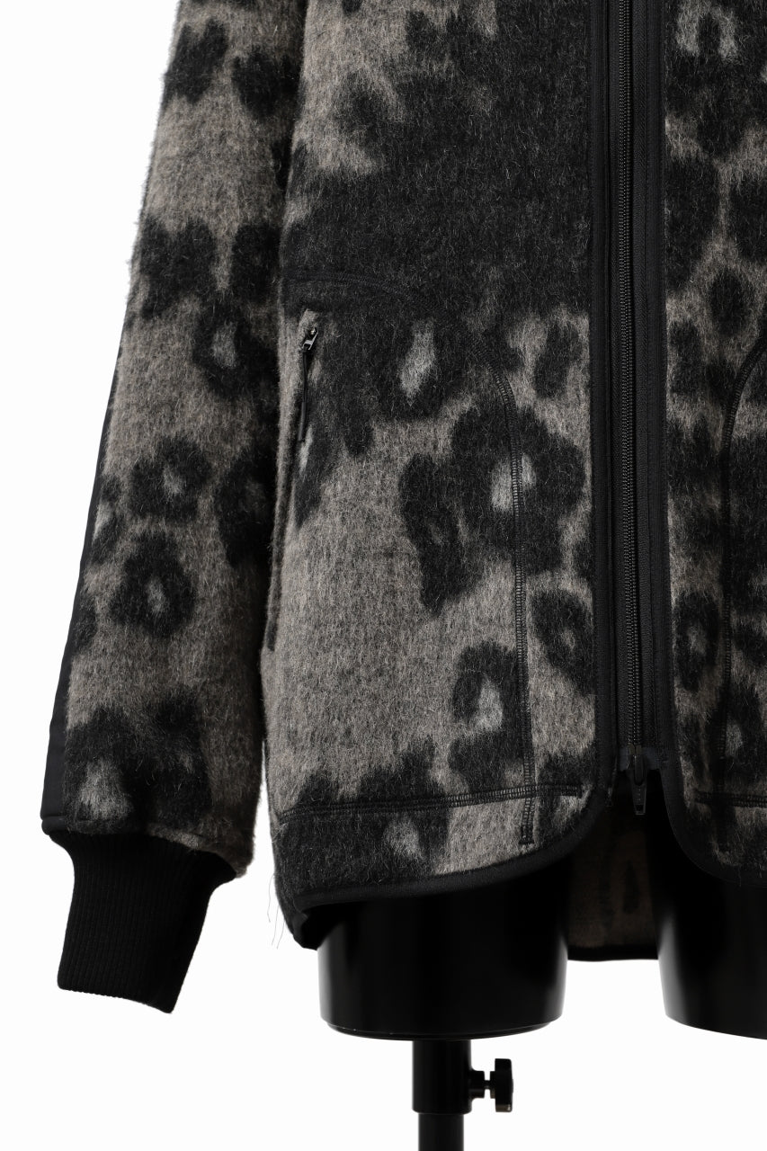 Y-3 Yohji Yamamoto LEOPARD TRACK JACKET / MIX WOOL MOHAIR (MULTI)