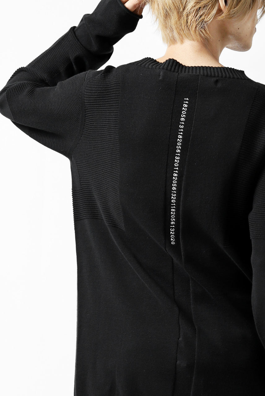 A.F ARTEFACT "WHOLEGARMENT" MOCKNECK KNIT PULLOVER (BLACK)