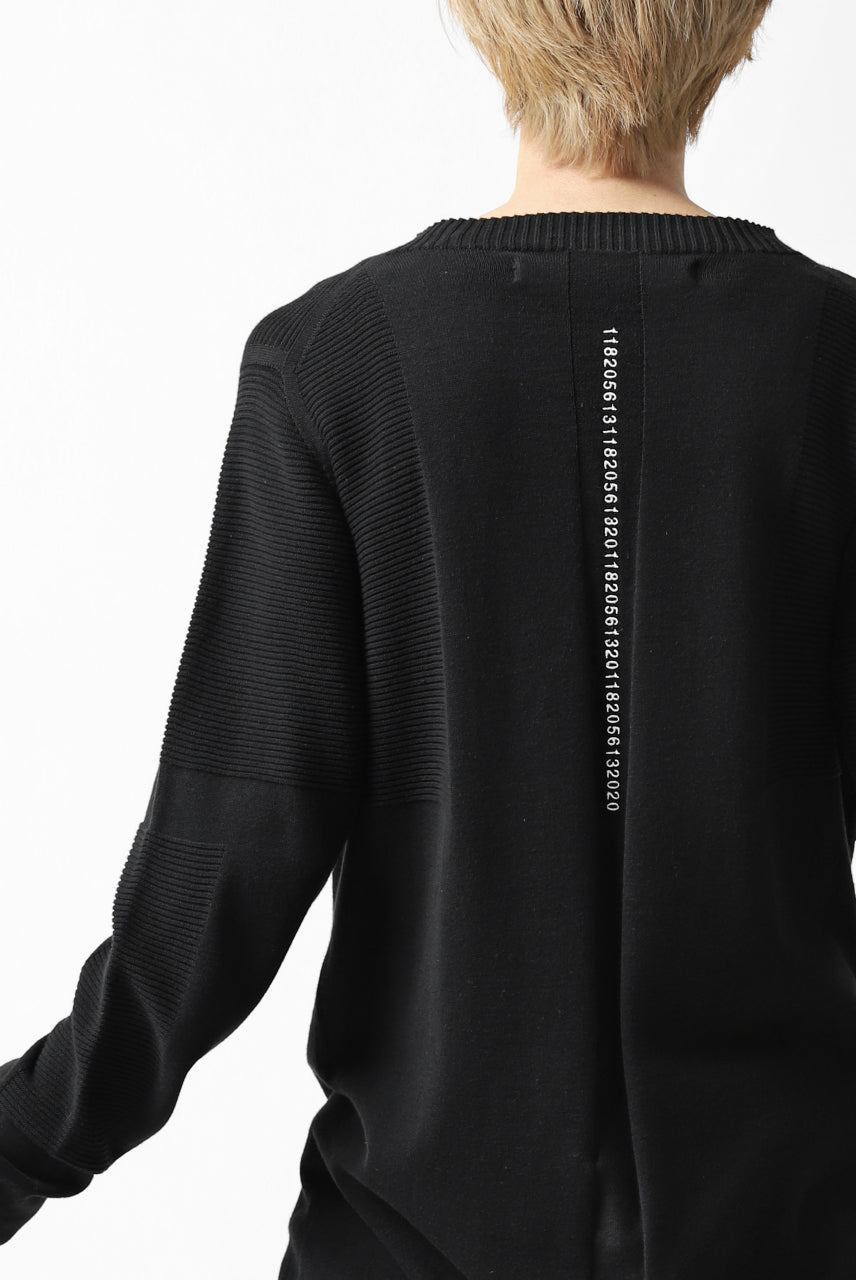 A.F ARTEFACT "WHOLEGARMENT" MOCKNECK KNIT PULLOVER (BLACK)