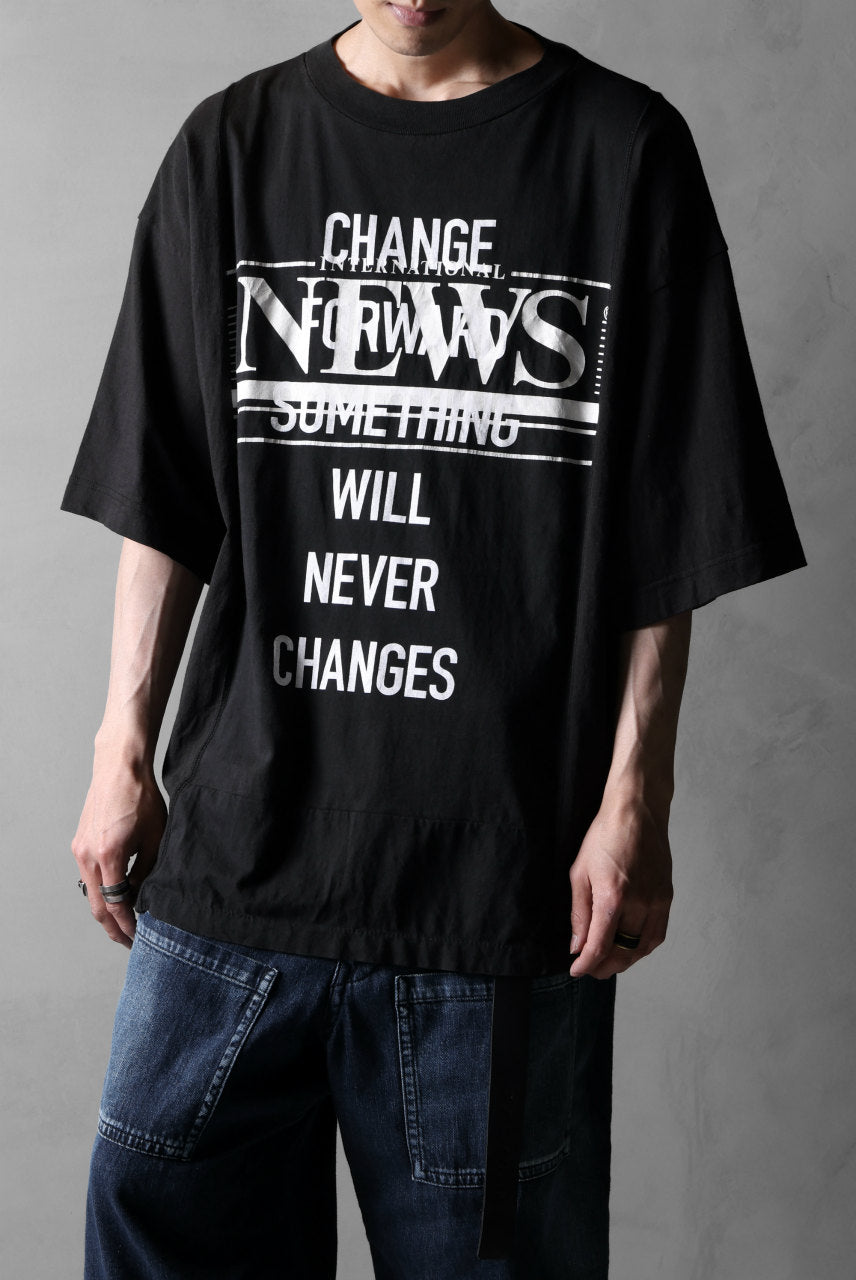 CHANGES VINTAGE REMAKE MULTI PANEL S/S TEE (BLACK #H)