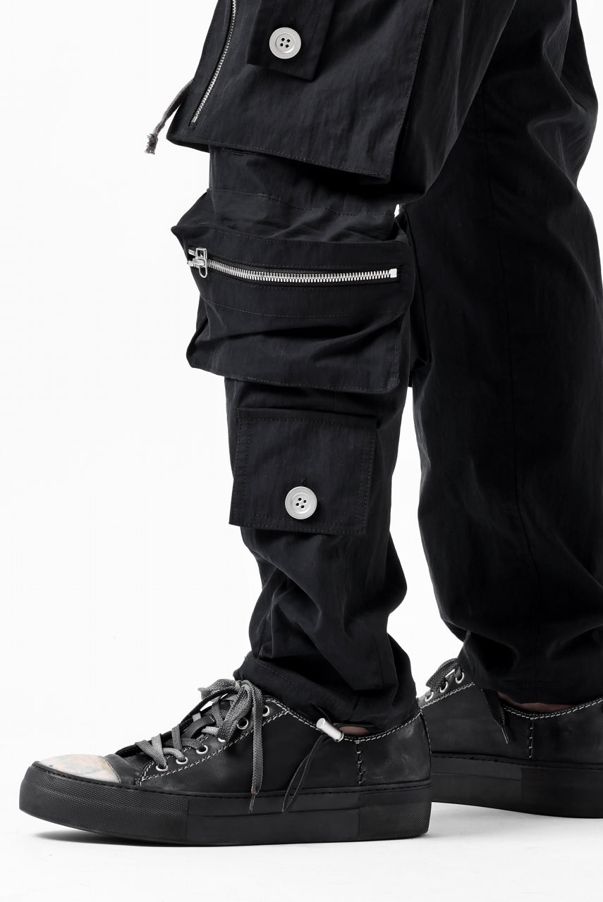 Load image into Gallery viewer, A.F ARTEFACT -RIPSTOP- SARROUEL CARGO LONG PANTS (BLACK)