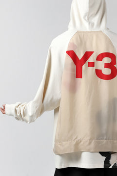 画像をギャラリービューアに読み込む, Y-3 Yohji Yamamoto LAYERED BACK LOGO HOODIE / FRENCH TERRY (MULTI BEIGE)