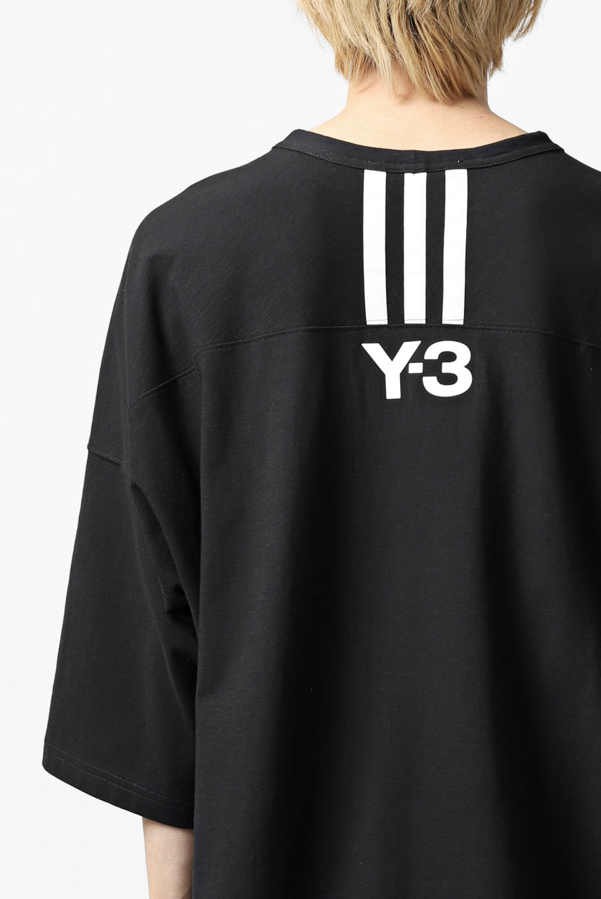 Y-3 Yohji Yamamoto HORIZONTAL STRIPES LOOSEY TOPS (BLACK)