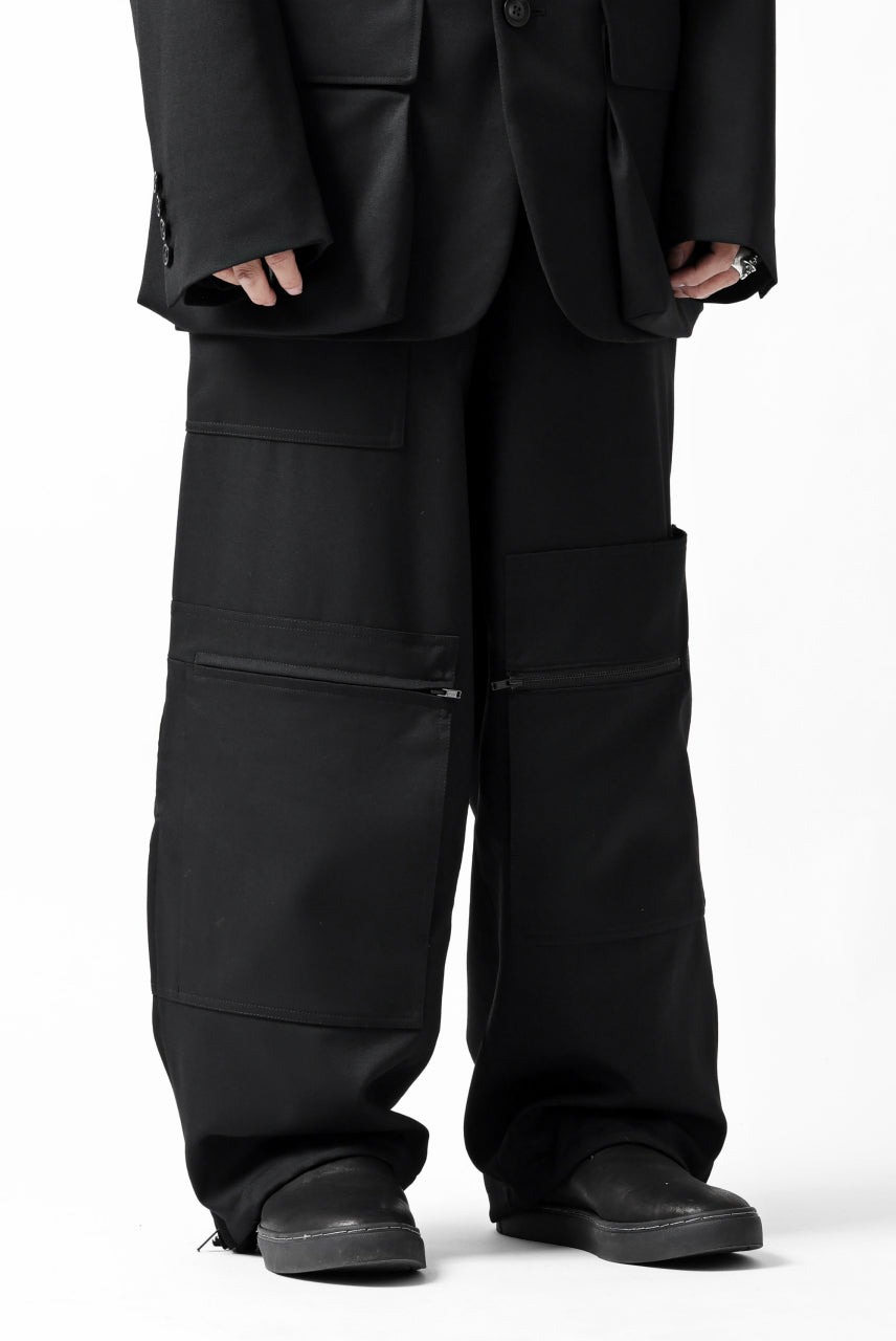 画像をギャラリービューアに読み込む, Y&#39;s BANG ON! No.189 GABARDINE PATCH WORK PANTS (BLACK)