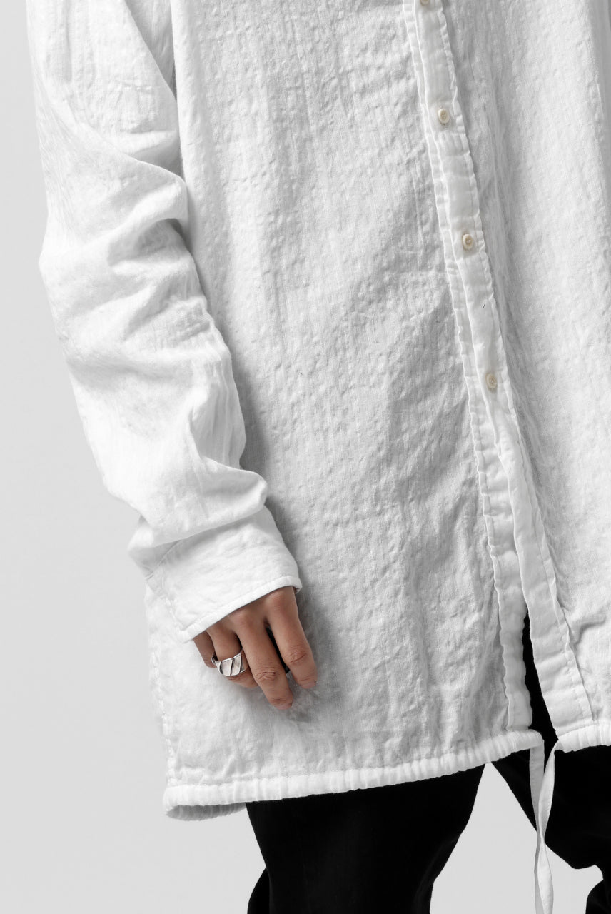 Load image into Gallery viewer, daub STRIPE LONG SHIRT / WASHED SOFT TWILL (WHITE)