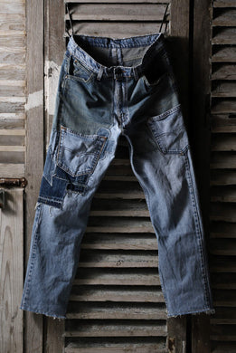 CHANGES VINTAGE REMAKE DENIM STRAIGHT PANTS / VINTAGE DENIM (INDIGO #B)