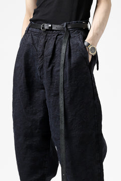 画像をギャラリービューアに読み込む, ISAMU KATAYAMA BACKLASH TAPERED TROUSERS / GARMENT NATURAL DYED LINEN CANVAS (INDIGO)