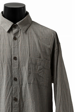 画像をギャラリービューアに読み込む, YUTA MATSUOKA exclusive plain shirt / organic cotton washer check (mustard)