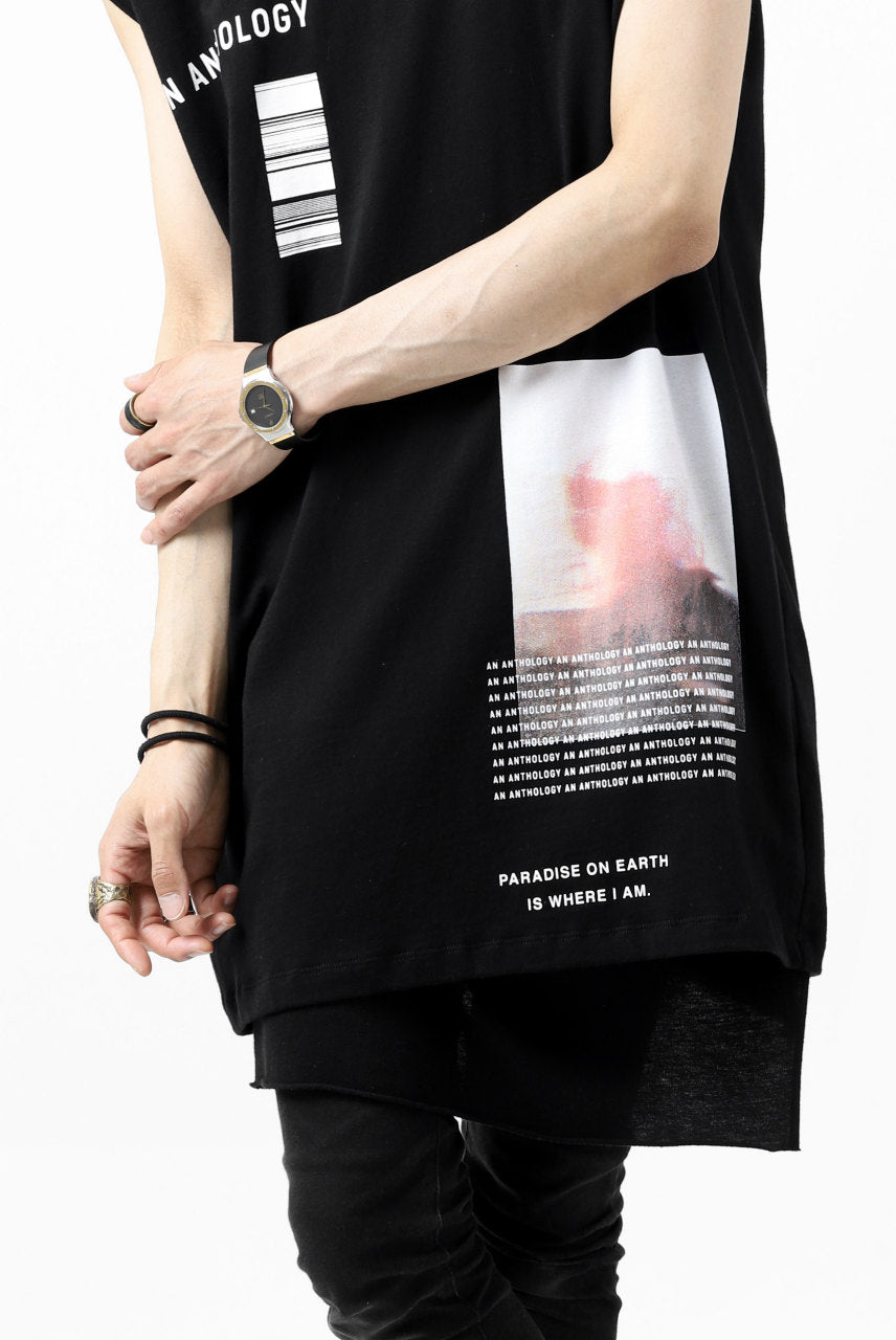 A.F ARTEFACT "AN ANTHOLOGY" FRENCH SLEEVE TOP (BLACK)