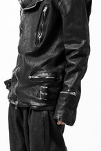 画像をギャラリービューアに読み込む, ISAMU KATAYAMA BACKLASH exclusive DOUBLE RIDERS JACKET / JP-CALF GARMENT WASHED (BLACK)