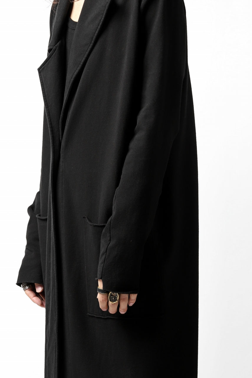Pxxx OFF by PAL OFFNER LEGER COAT / STRETCH COTTON SWEAT (BLACK)
