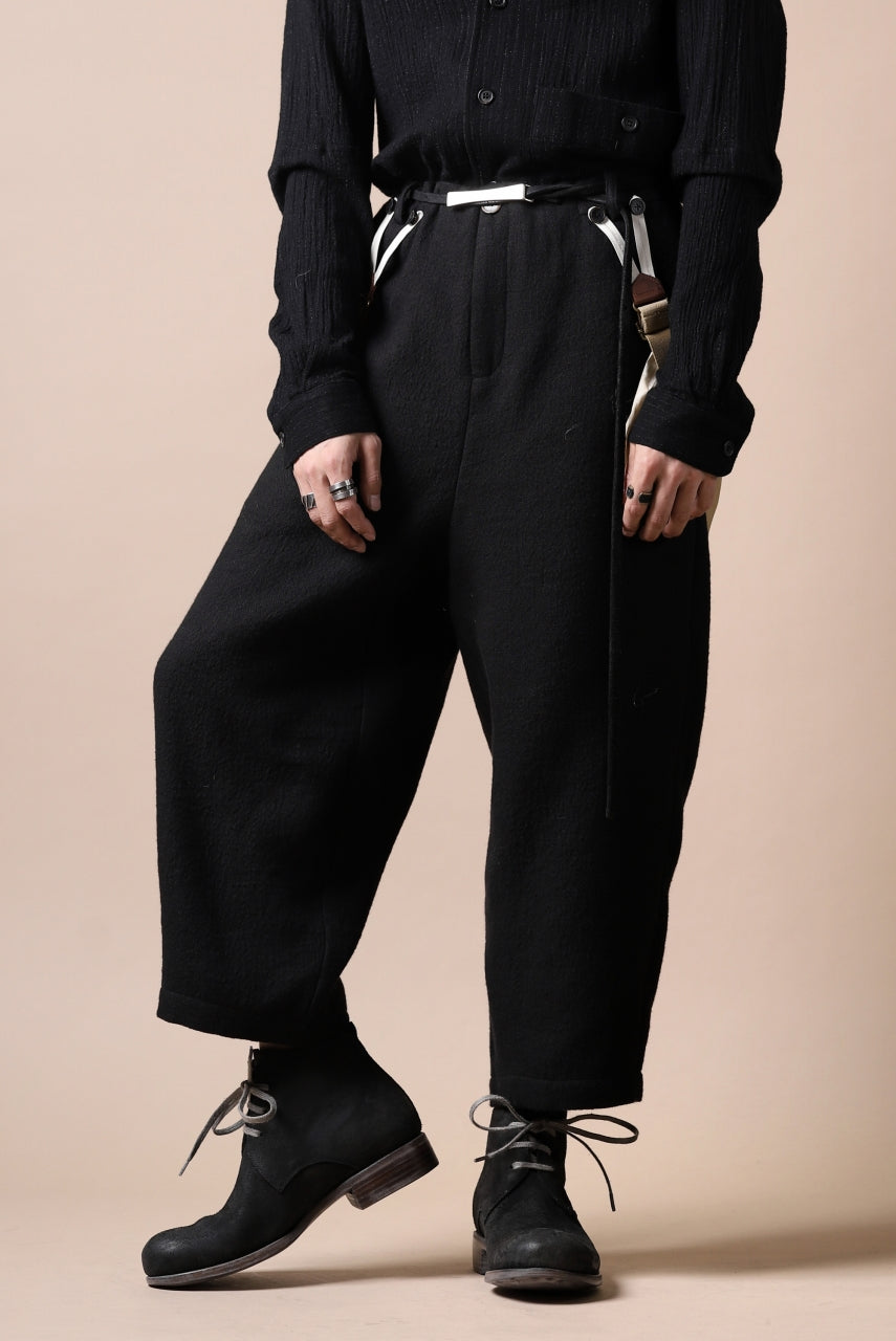Load image into Gallery viewer, Aleksandr Manamis Slit Cropped Pant with Suspender (BLACK)