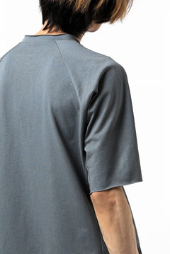 画像をギャラリービューアに読み込む, ierib raw edge Tee type-H  / light jersey (BLUE GREY)