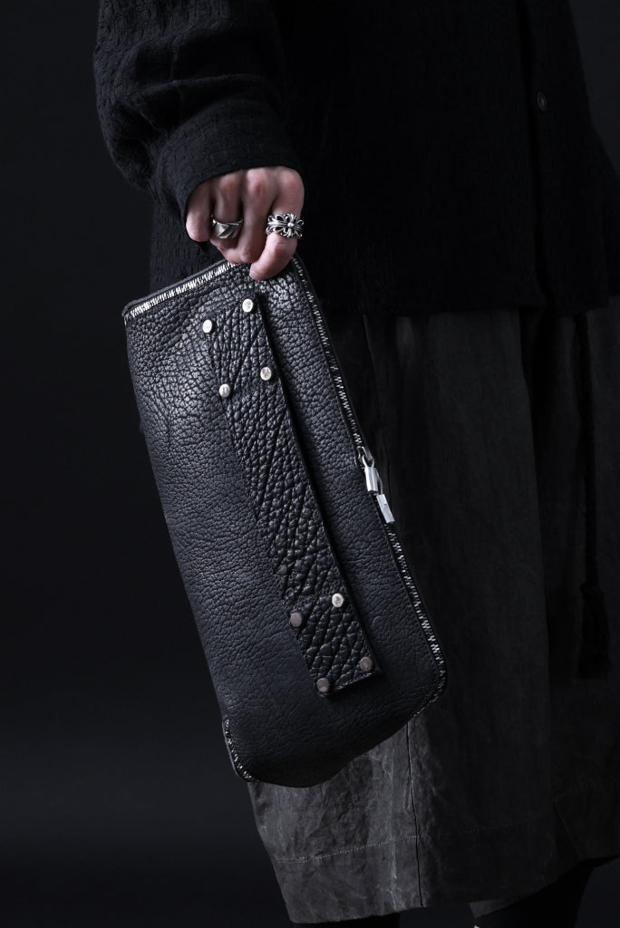 画像をギャラリービューアに読み込む, ierib onepiece clutch-bag / Rough Bull (BLACK)