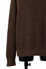 Load image into Gallery viewer, CAPERTICA HEAVY KNIT SWEATER TOP / BABY ALPACA (MIX BROWN)