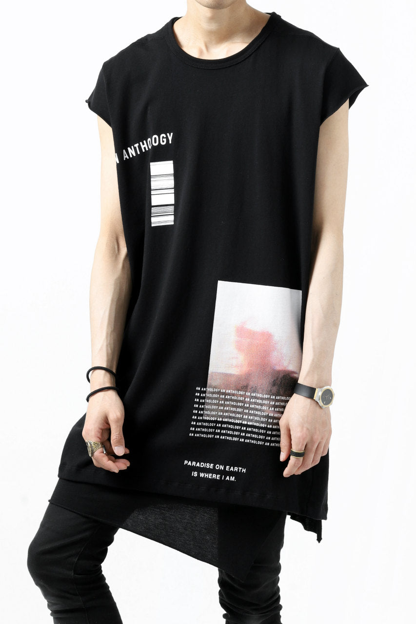 画像をギャラリービューアに読み込む, A.F ARTEFACT &quot;AN ANTHOLOGY&quot; FRENCH SLEEVE TOP (BLACK)