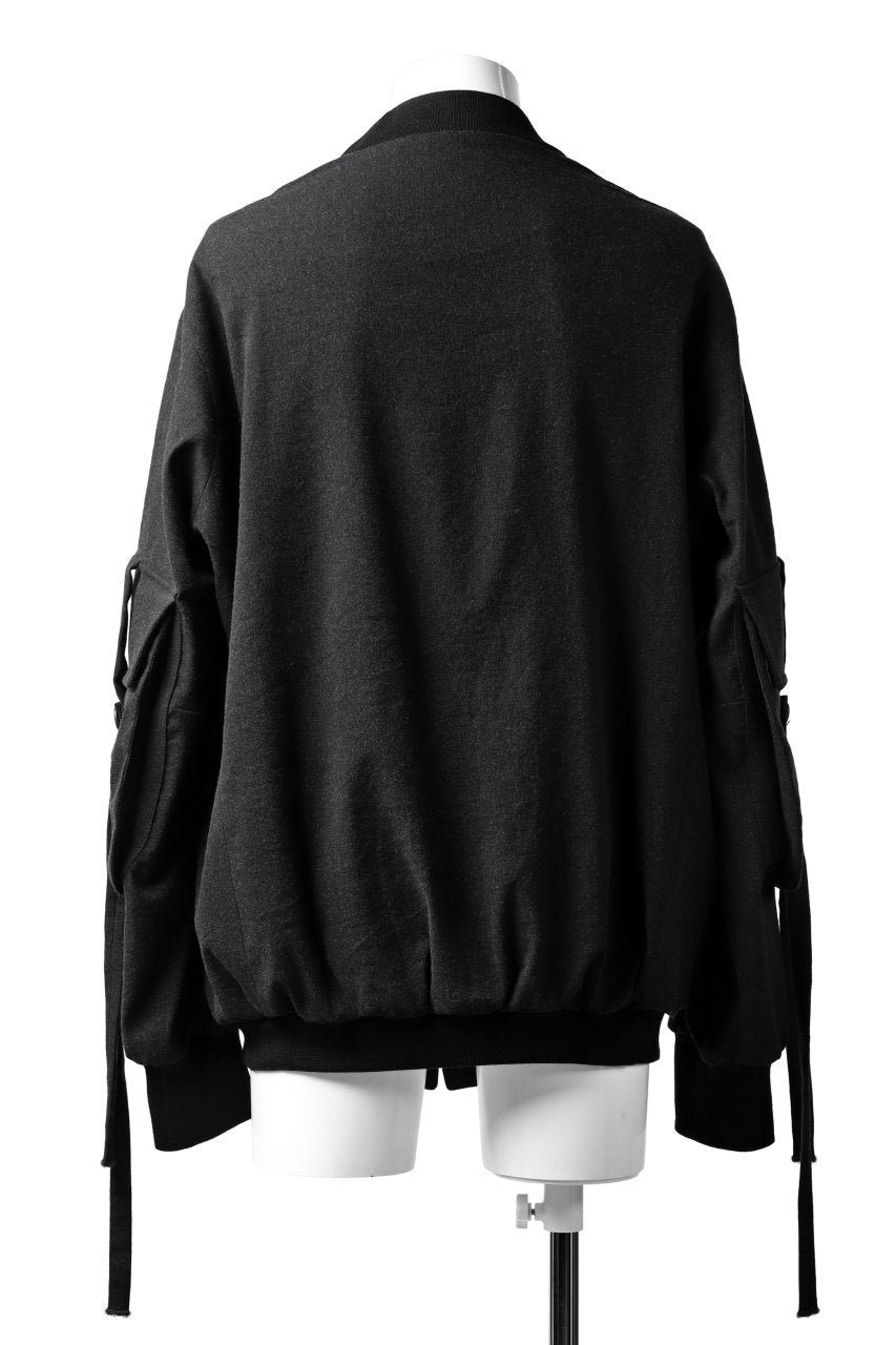 SOSNOVSKA exclusive WIDE PATCH POCKET BOMBER / WOOL & CASHMERE (CHARCOAL)