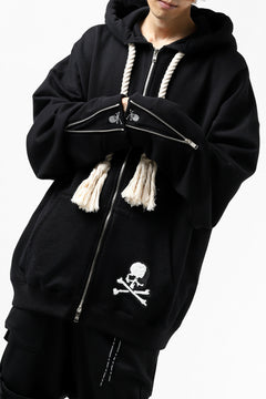 画像をギャラリービューアに読み込む, mastermind JAPAN SWEAT HOODIE ZIP JACKET / ROPE STRINGS (BLACK)