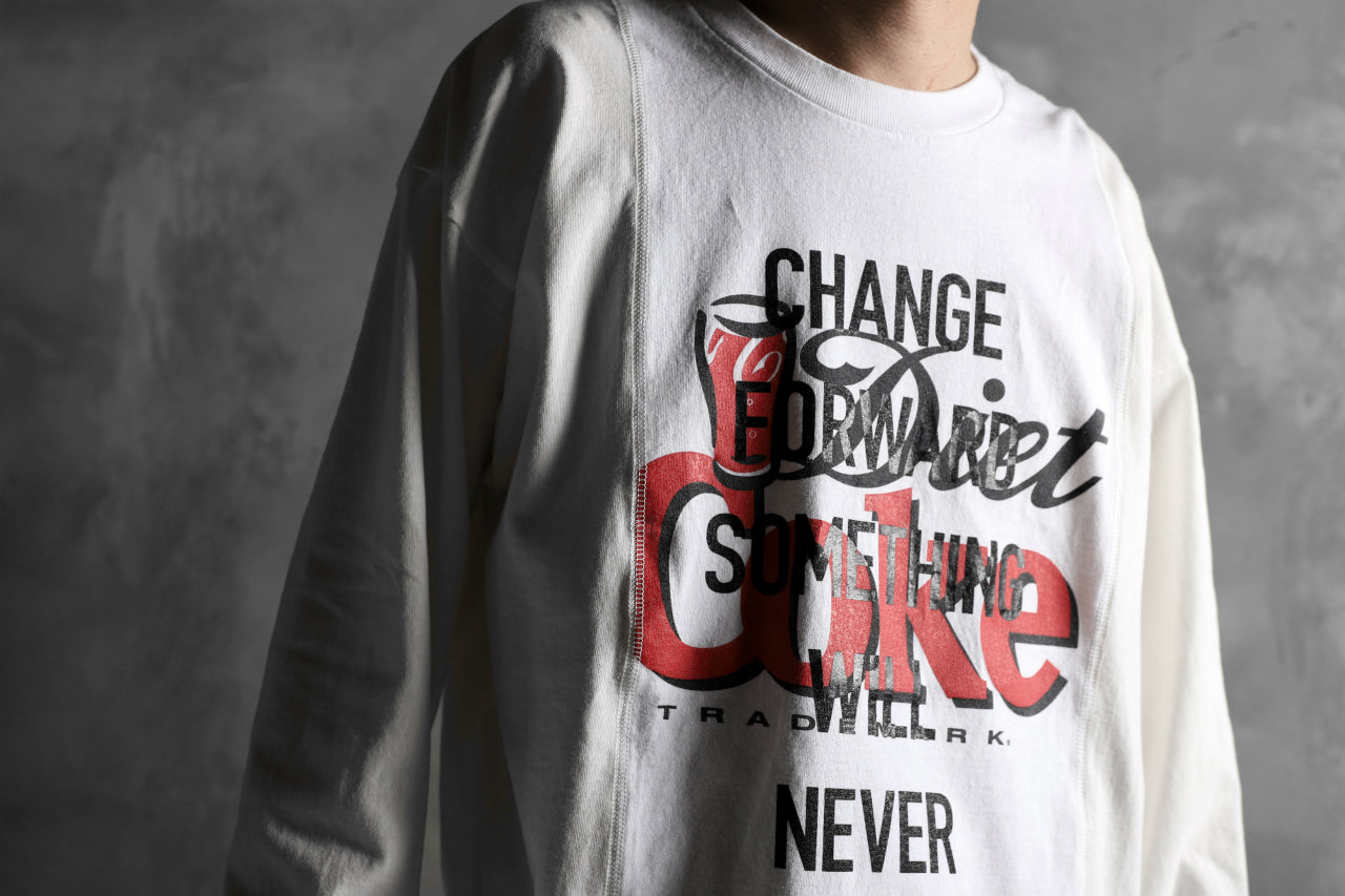 CHANGES VINTAGE REMAKE MULTI PANEL LONG SLEEVE TEE (MULTI WHITE #Coke)