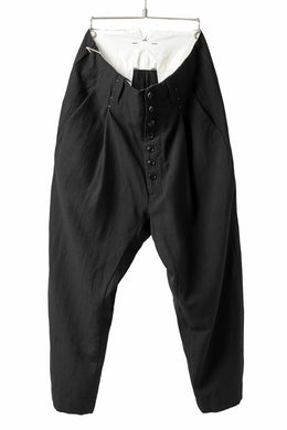 KLASICA SABRON WIDE TAPERED TROUSERS / MONOTONE HOUND TOOTH (BLACK)