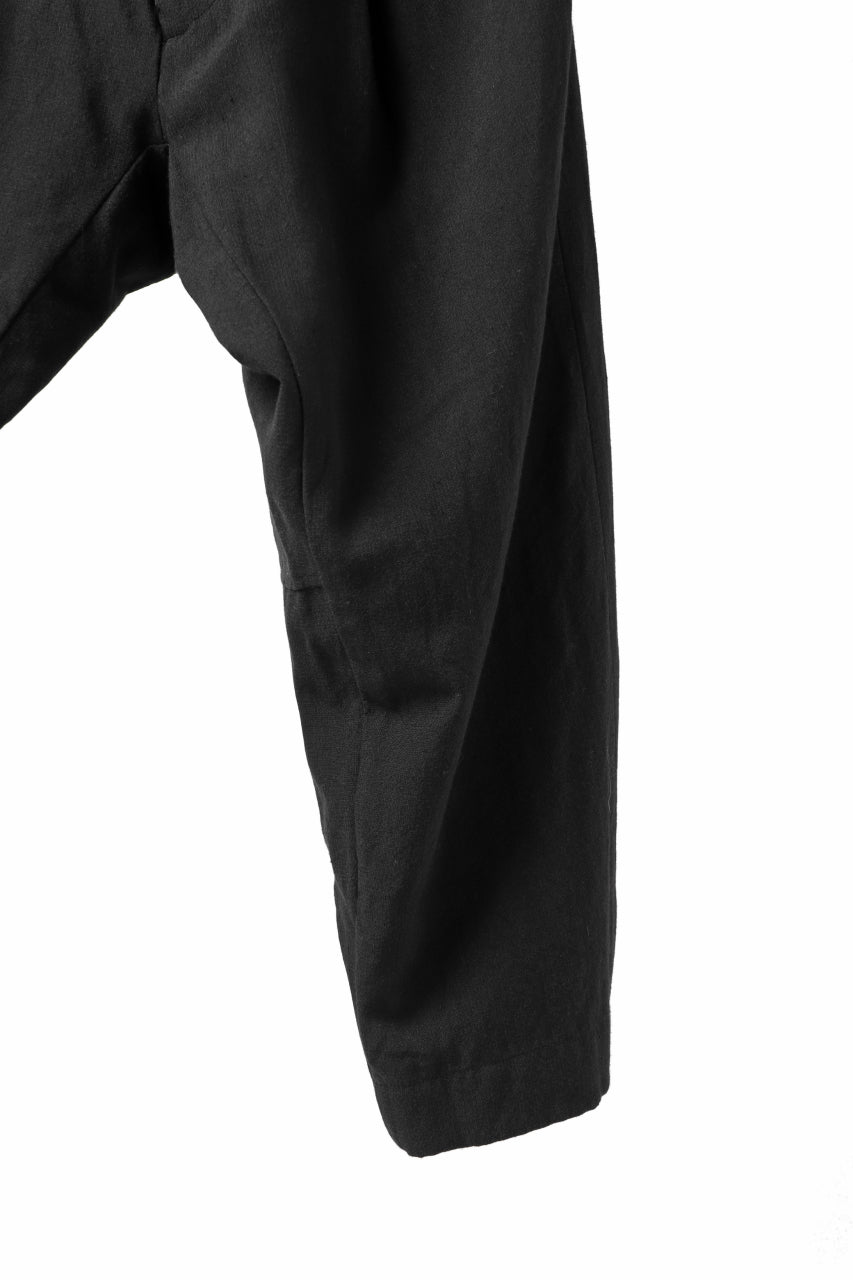 KLASICA SABRON WIDE TAPERED TROUSERS / MONOTONE HOUND TOOTH (BLACK)