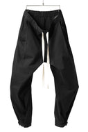 KLASICA GARNER EXTRA WIDE STRING TROUSERS / HIGH DENSITY MATT TWILL (BLACK)