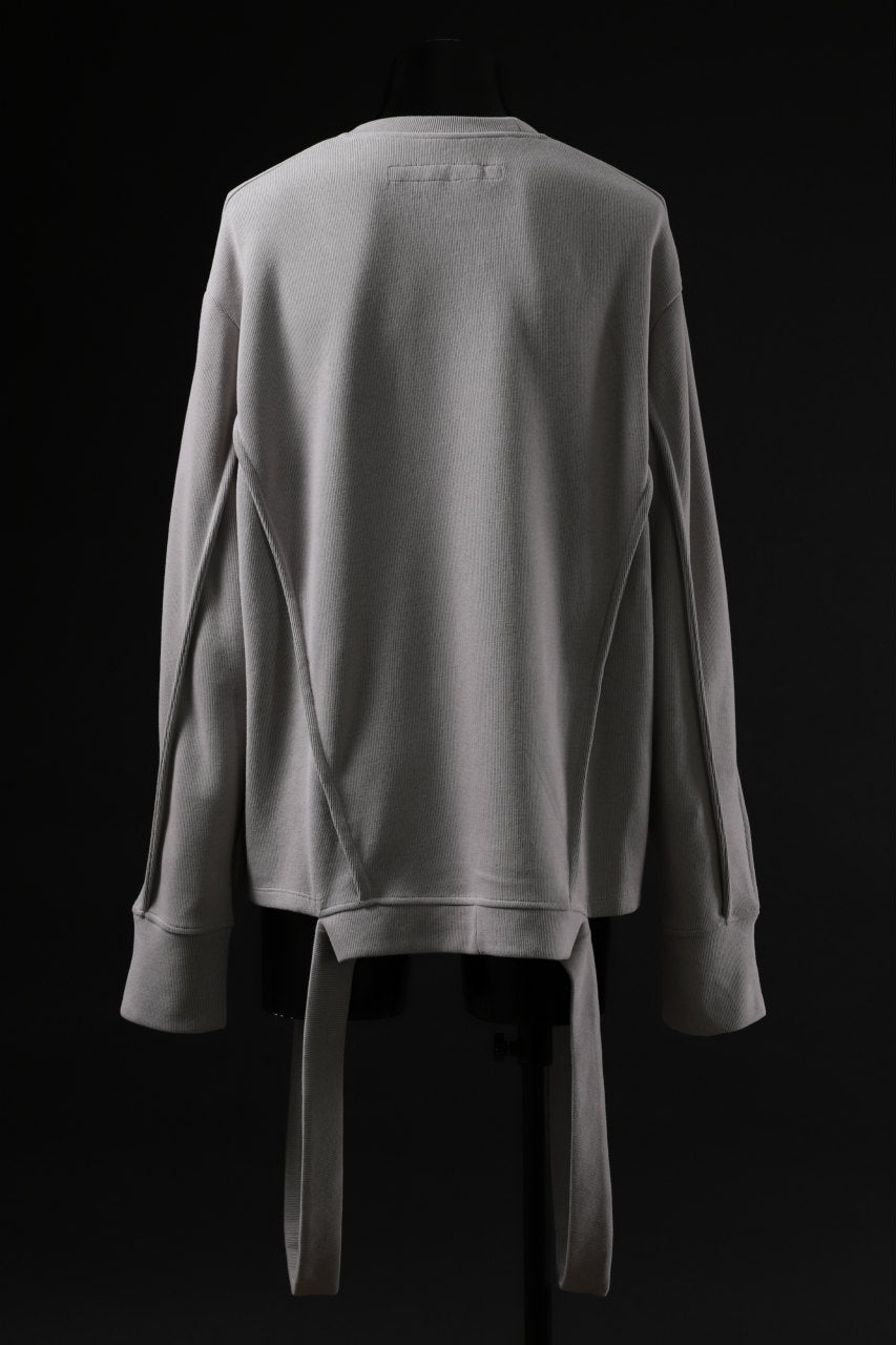 Load image into Gallery viewer, A.F ARTEFACT IRREGULAR HEM PULLOVER / COPE KNIT JERSEY (L.GREY)